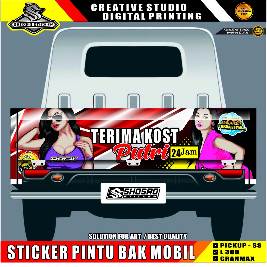 KS DECAL DECAL STICKER RACING BUAT BAK MOBIL PICK UP / DECAL STIKER PINTU BAK PICK UP L300, GRANMAX,