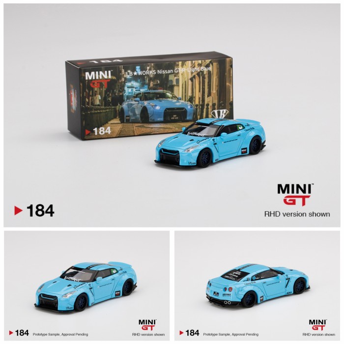 Mini GT MiniGT LB Works LBWK Nissan GTR R35 Light Blue Macau Exclusive