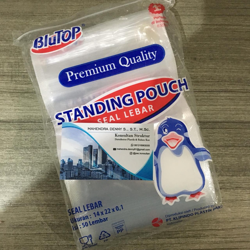 (I-45) Standing Pouch 14 x 22 STP Plastik Klip Ziplock Kemasan Berdiri Plastik Snack 14x22