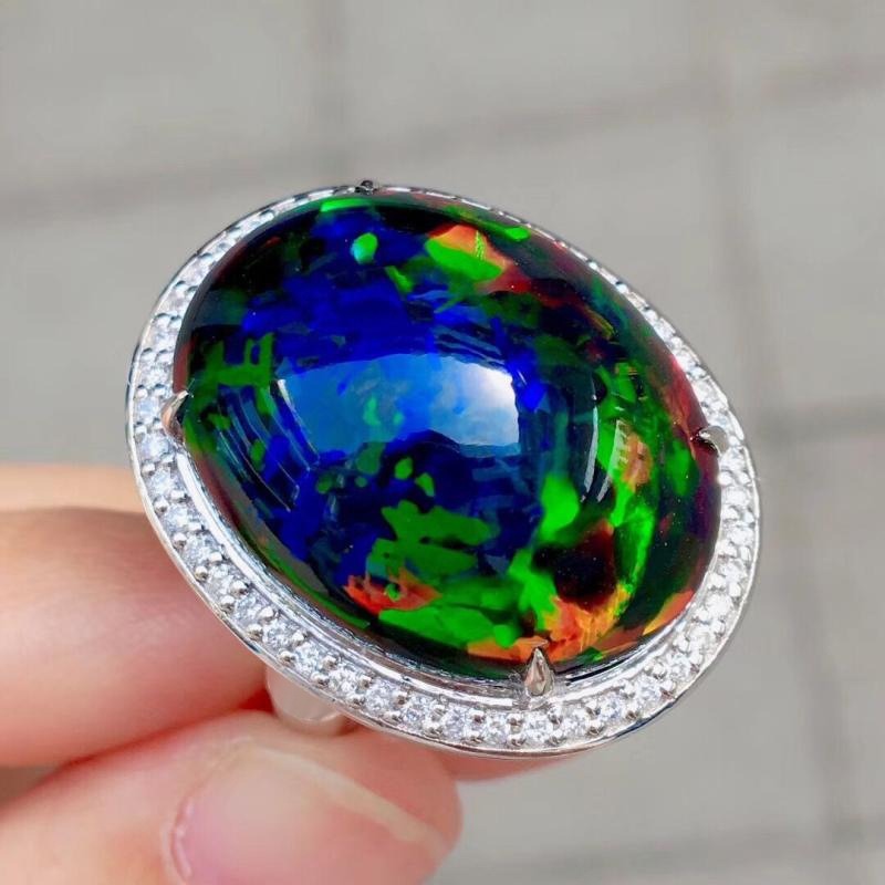 [Ready Stock]New Luxury Opal Ring Fashion Luxury