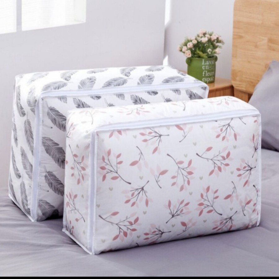 Dust Cover Quilt Storage Cloth Bag Tempat Bed Cover Selimut Pakaian Box Serbaguna Organizer Penyimpanan Sprei Keranjang Multifungsi Rumah Tangga