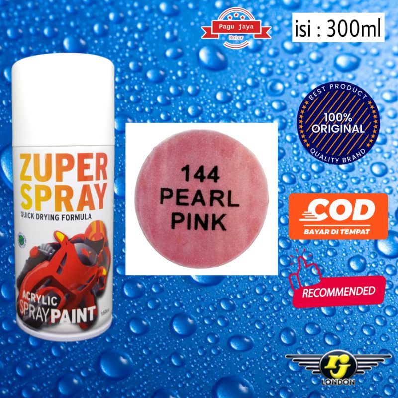 cat semprot pearl pink mutiara 300cc zuper spray pilok pilox pylox pyloc spray paint produk dari rj london ukuran besar awet tahan lama anti air