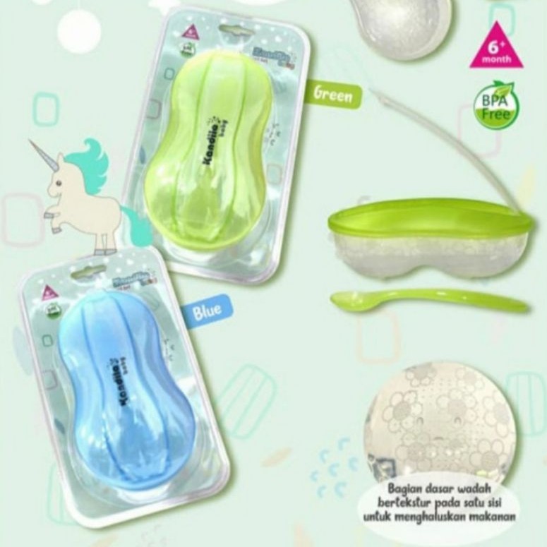 KANDILA Baby Bowl Spoon Set Mangkok Travel Bayi Alat Makan Bayi