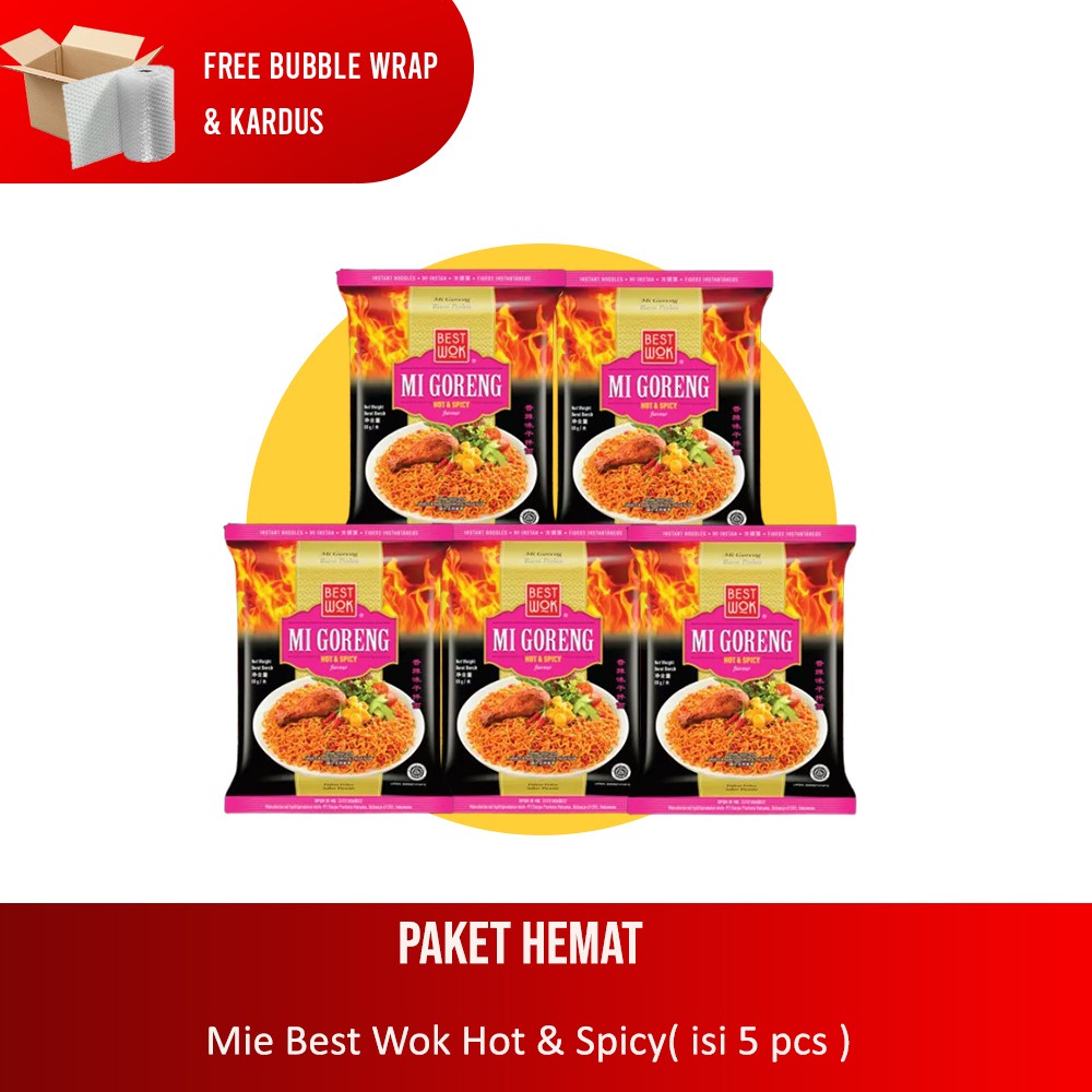 

Paket Hemat | Mie Best Wok Hot & Spicy [ 5 Pcs ]