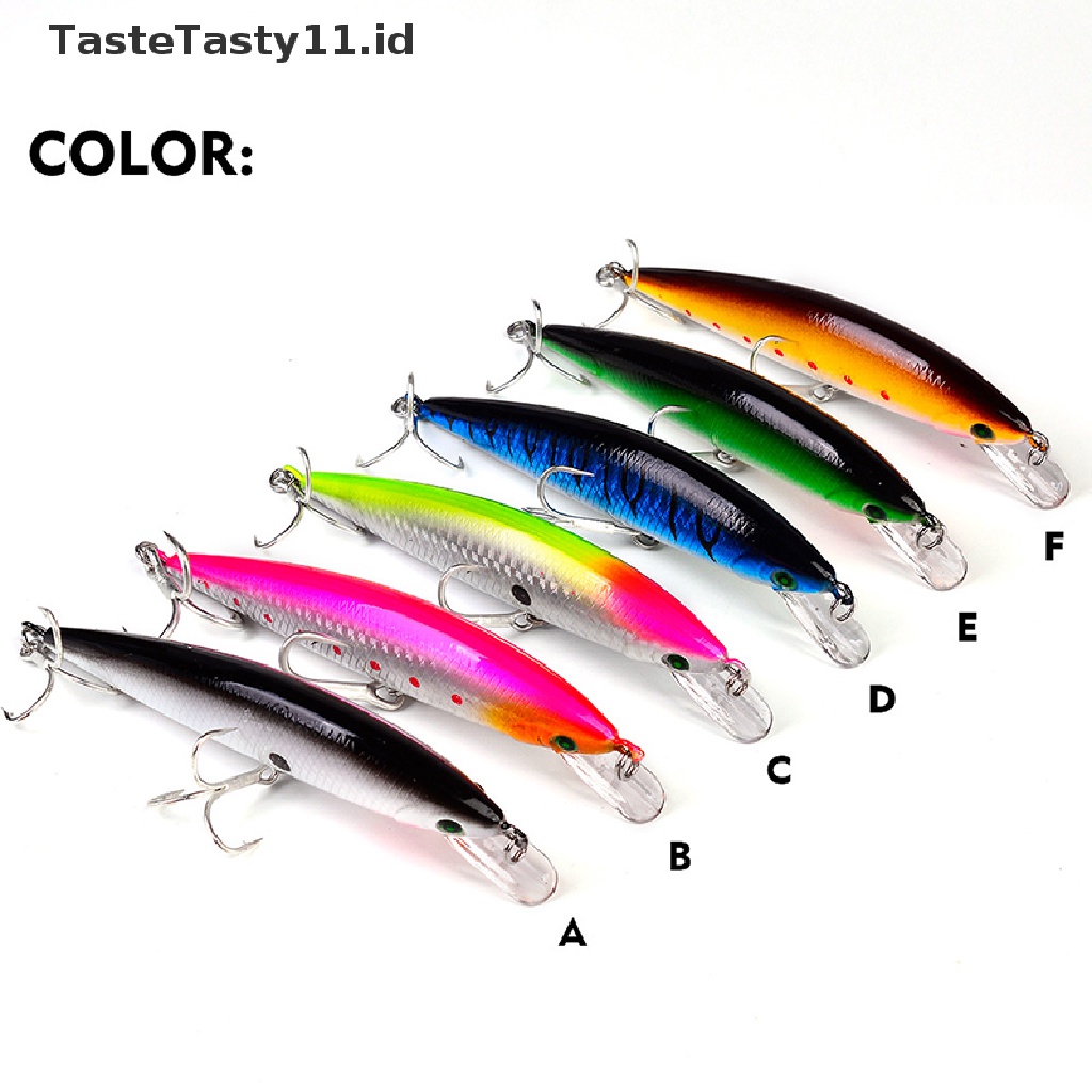 【TasteTasty】 Minnow Fishing lure 41g 13cm Big Trolling Bass Bait 3X BKB Hook Sinking Swimbait .