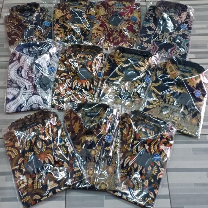 kemeja Alisan lengan pendek batik 16.5 - 17.5