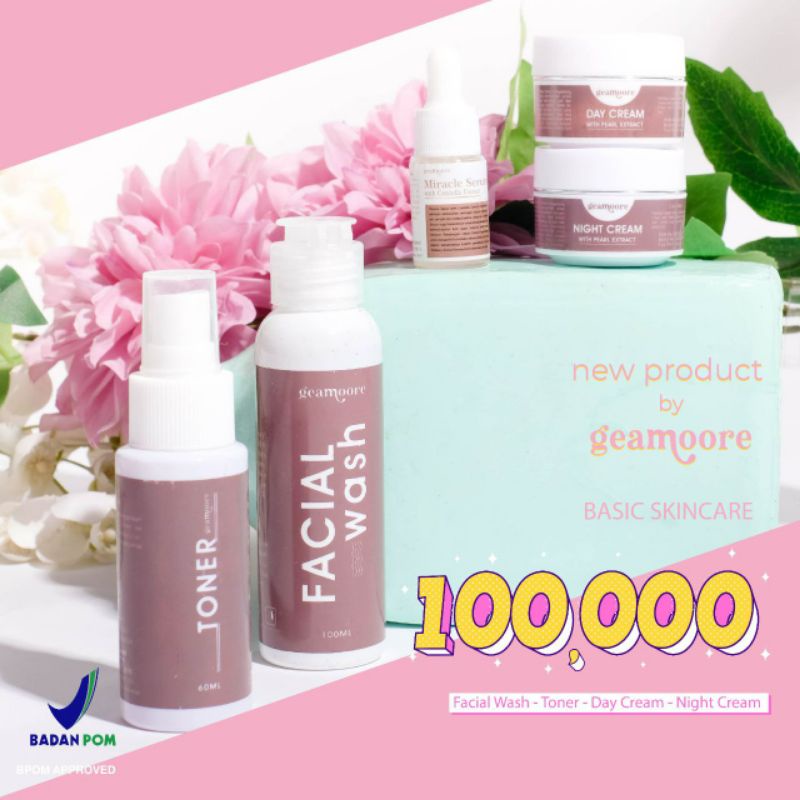 GEAMOORE SKINCARE PAKET WAJAH BPOM