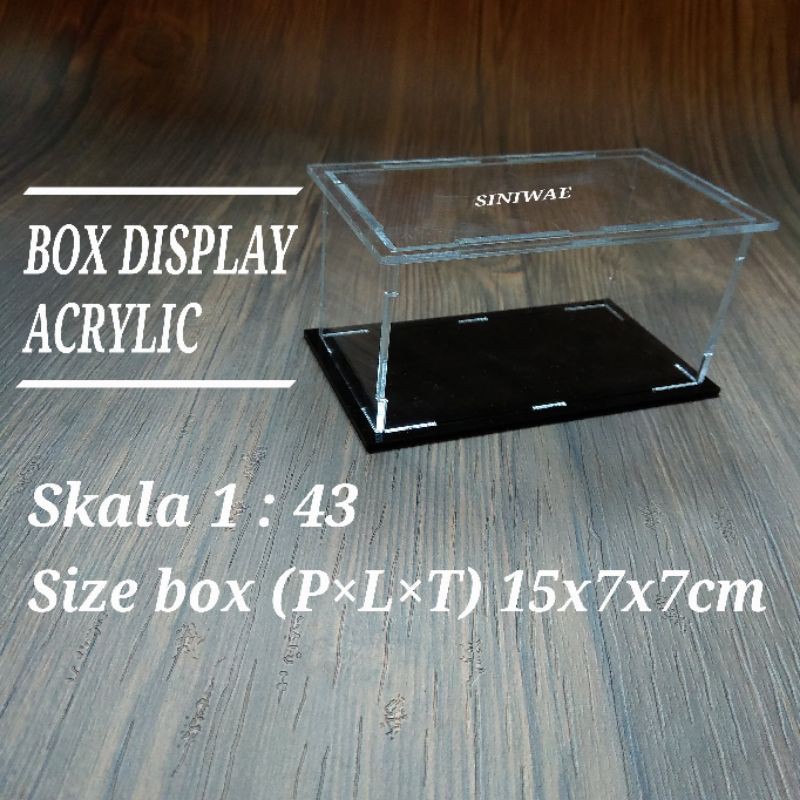 Box Display Acrylic Diecast Kotak Akrilik 15x7x7 cm Showcase Action Figure Knockdown Bongkar Pasang