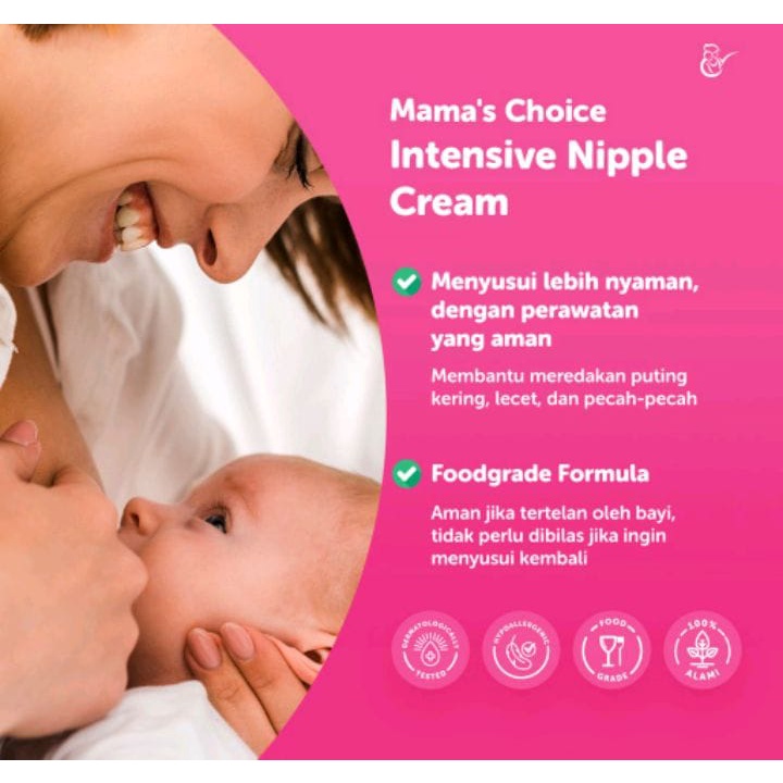 MAMA'S CHOICE INTENSIVE NIPPLE CREAM (KRIM PUTING LECET HALAL)