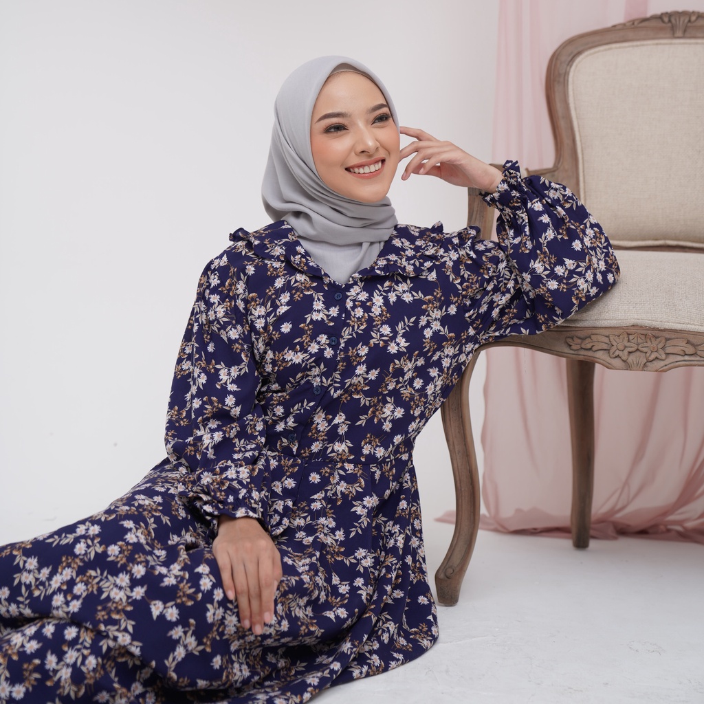 SAMARA MIDI DRESS BUSUI ANKLE DRESS VINTAGE LOOKLIKE QIANA DRESS HAIDEE ORLIN