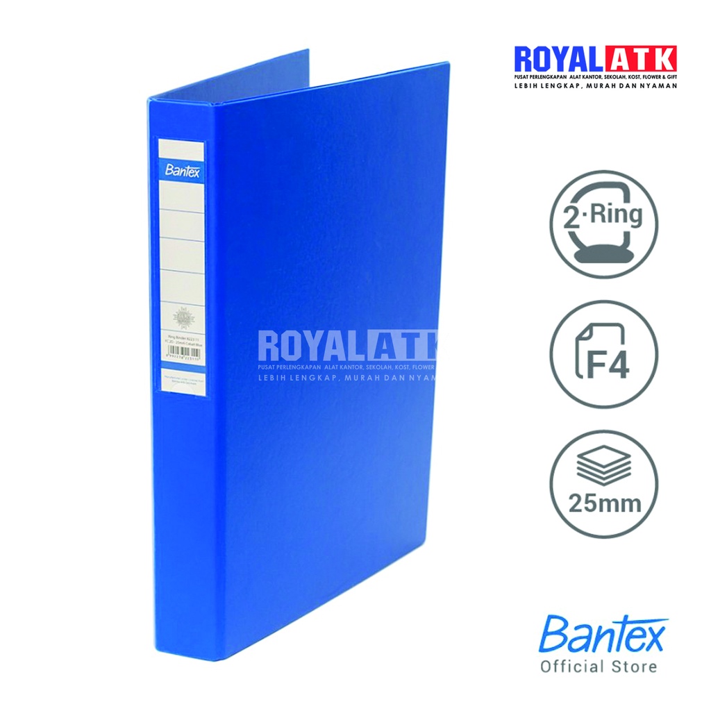 

BANTEX RING BINDER 1222 FC 2D-25MM (8223 11)C.BLUE