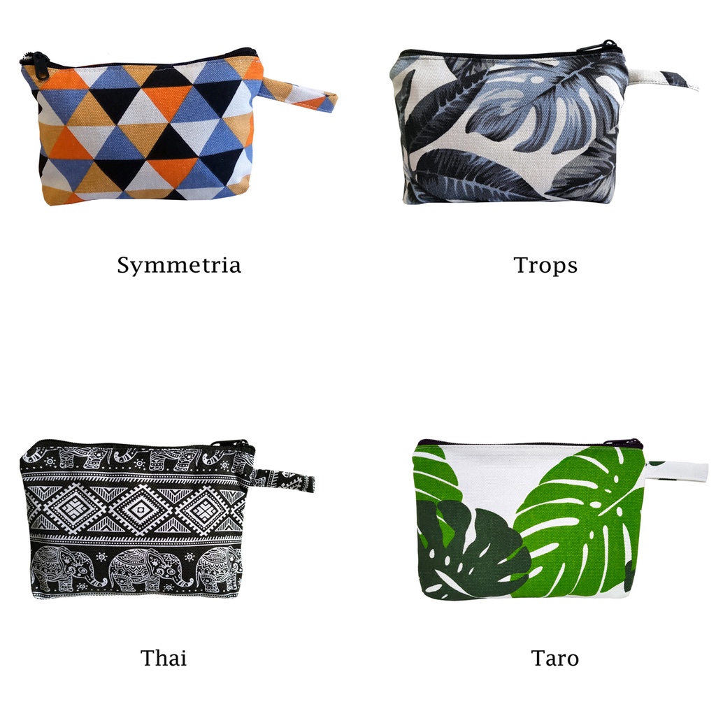 Pouch Kanvas Tebal Bisa Untuk Souvenir 20x15 Motif Symmetria Ke Taro