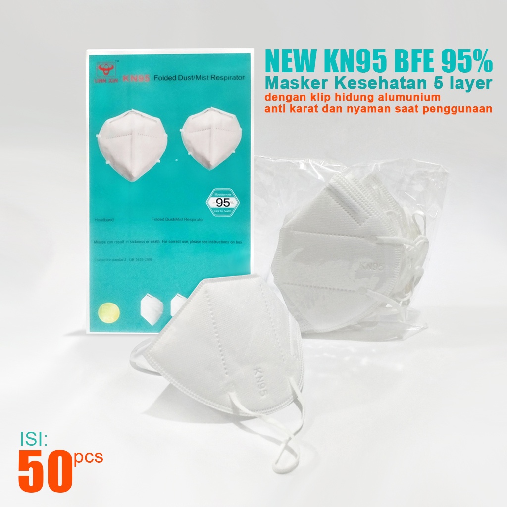 Disposable mask KN95 50pcs/box Masker KN95 5ply 5layer isi 50 pcs Masker  KN 95 5ply Mask K N95