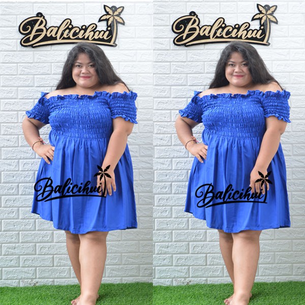 Balicihui Dress Kerut Jumbo Dress Emma Dress Wanita Plus Size Big Size Dress Bali