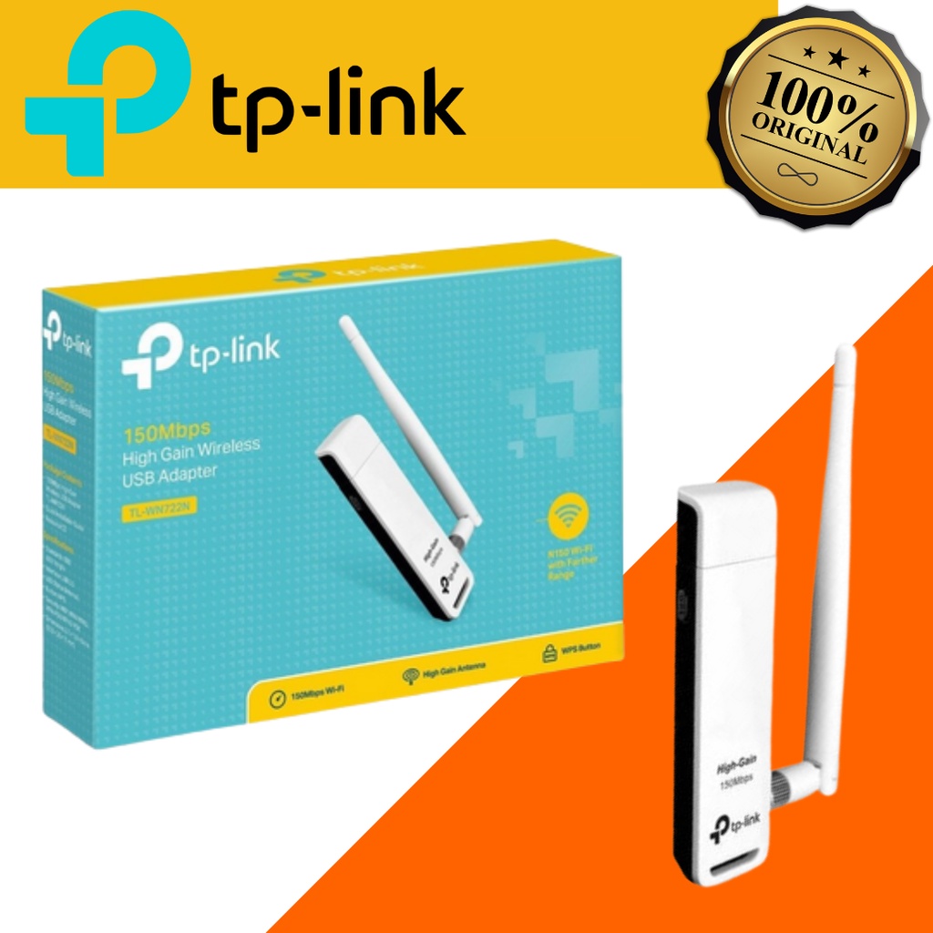 USB WIFI EXTERNAL PENANGKAP SINYAL WIFI ANTENA RECEIVER TP-Link TL-WN722N USB WIRELESS ADAPTER 3.0 V