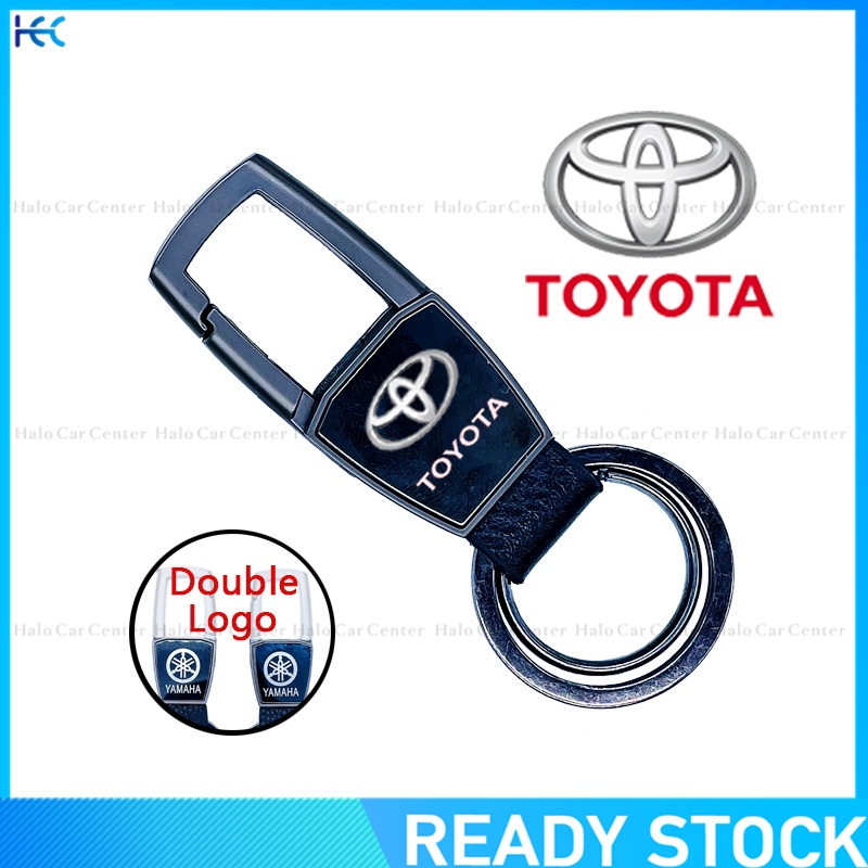 【Double Side Print】Creative Alloy Meta keychain with logo for Car