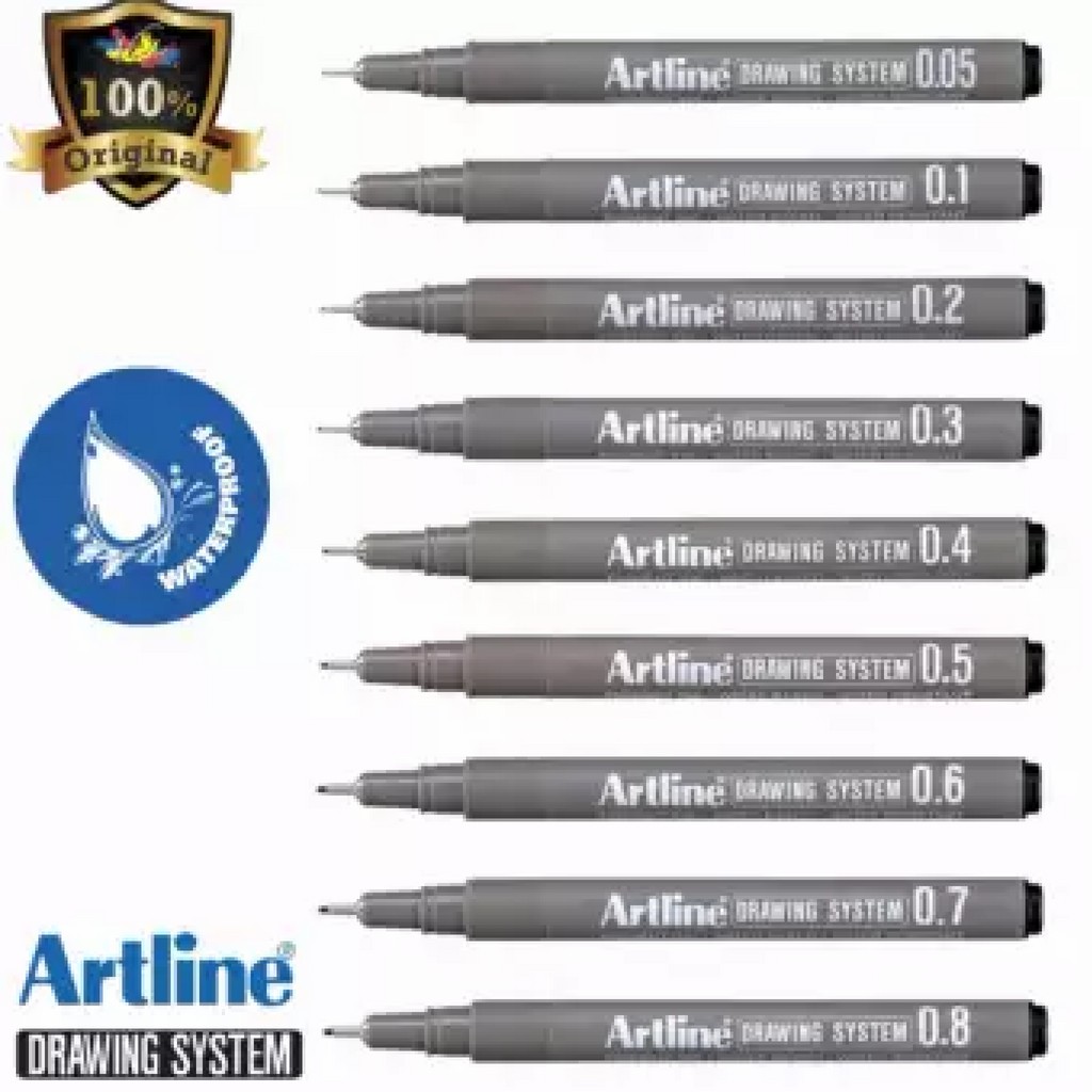 

Minicart Artline Drawing System Drawing Pen 0.05 - 0.8mm Black