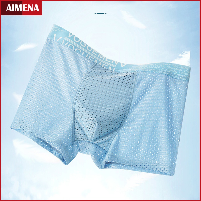 Celana Dalam Pria Sutra es Musim Panas Keren Boxer Fashion CD Hollow