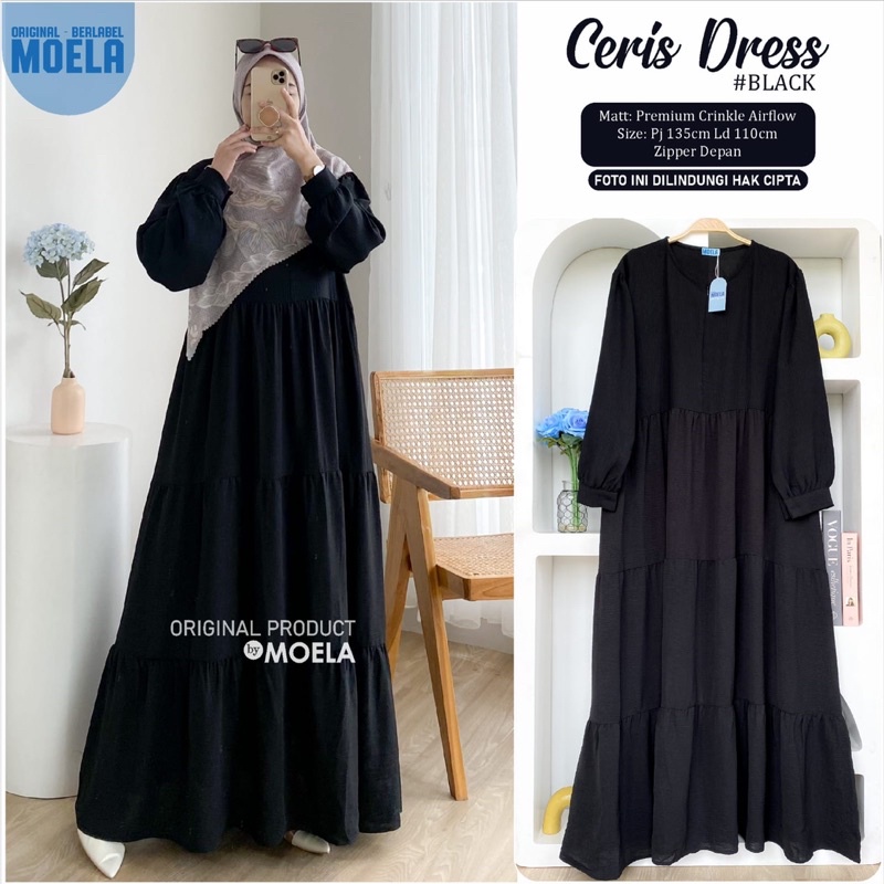 Ceris Dress by MOELA BERLABEL //dress//gamis//busui//rayon