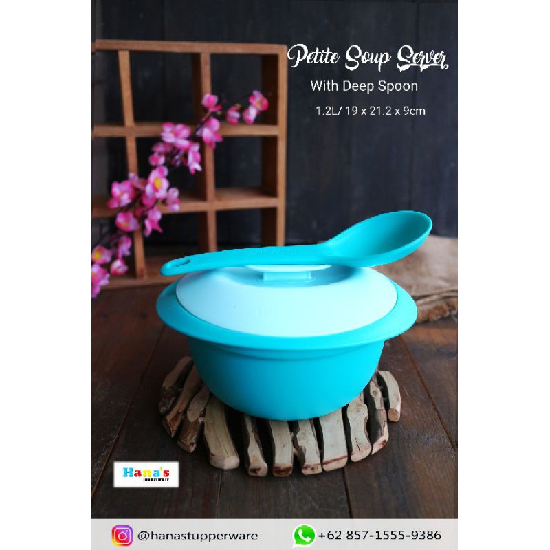 Petite blossom soup server with deep spoon 170 to 85