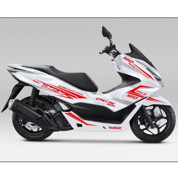 Stiker Pcx 160 Cutting Stiker Honda Pcx 160 body Putih Sporty merah