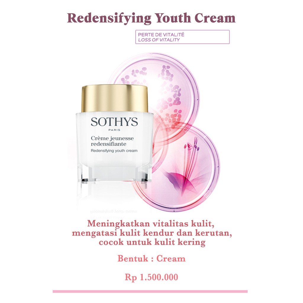 SOTHYS REDENSIFYING YOUTH CREAM 50 ml / CREAM SOTHYS / MarcelShops / Sothys wajah