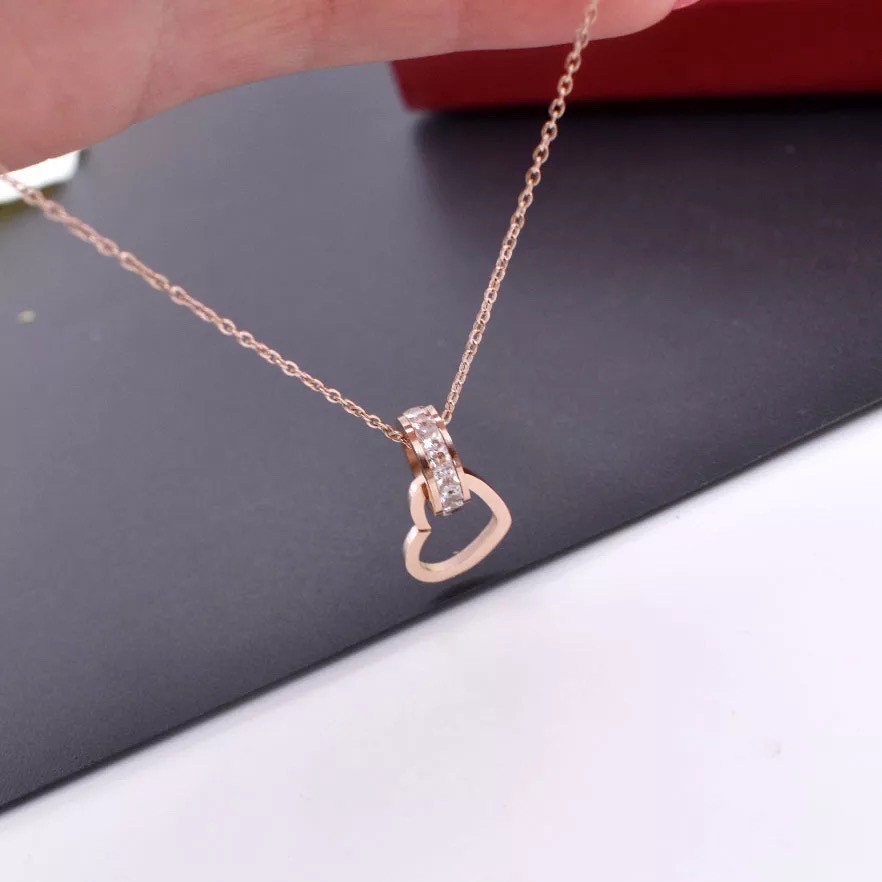 Kalung fashion aksesoris titanium mini korea hadiah wanita cewek 316L anti karat KK031 cocok hadiah