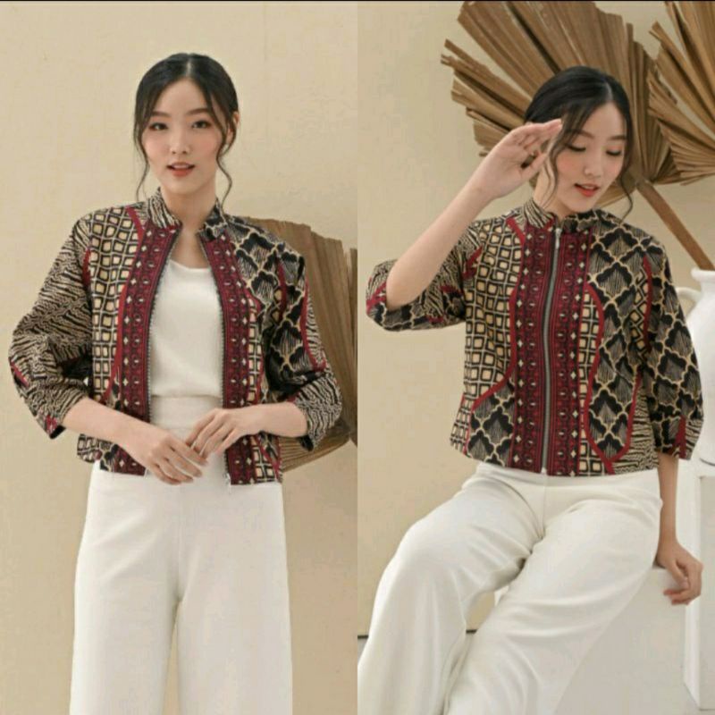 OUTER BATIK WANITA // JAKET BOMBER WANITA