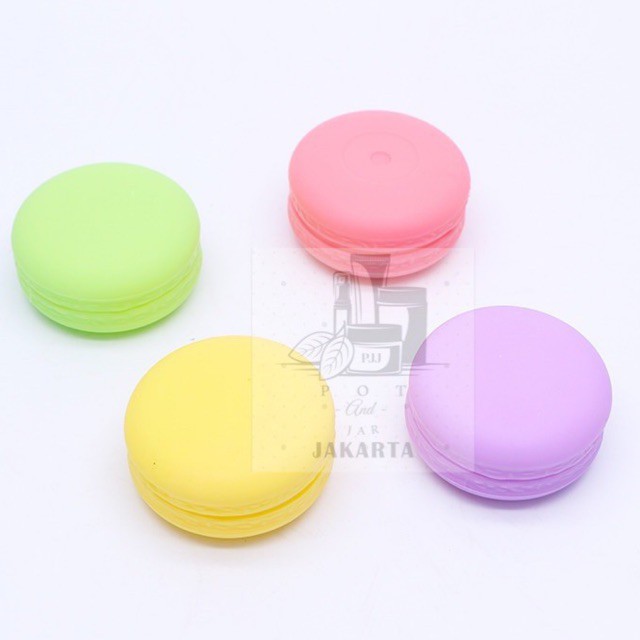10gr Pot krem Macaron bahan plastik/jar lip balm/tempat aksesoris