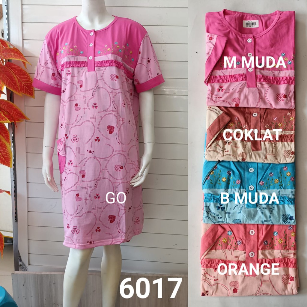 gof DTX DASTER AMRO JUMBO Pakaian Wanita Casual Santai Motif Baju Busui Baju Tidur Lengan Pendek