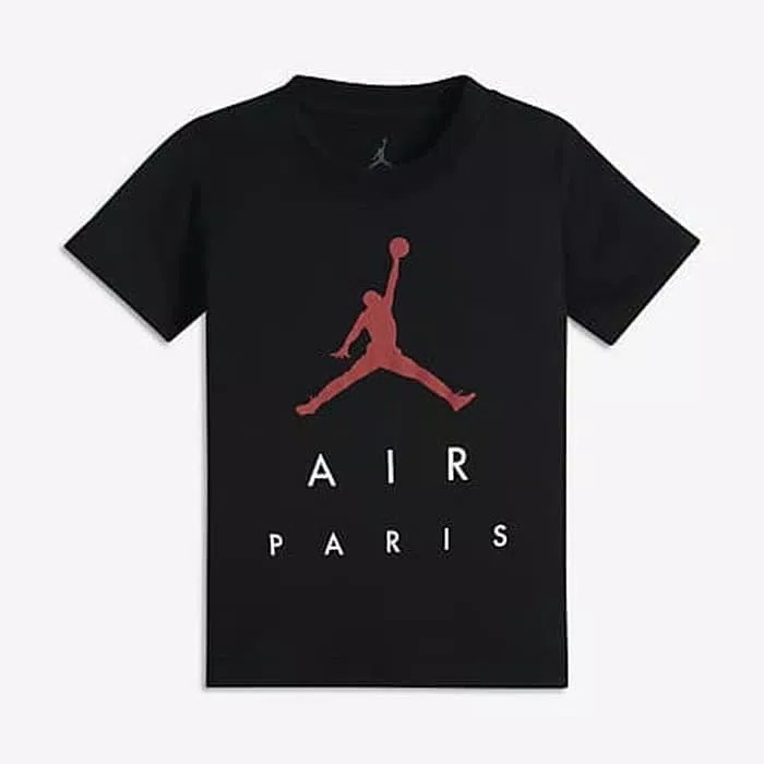 Kaos Baju Fashion unisex AIR JORDAN x PARIS Cotton Combed 30s Sablon Polyflex HITAM