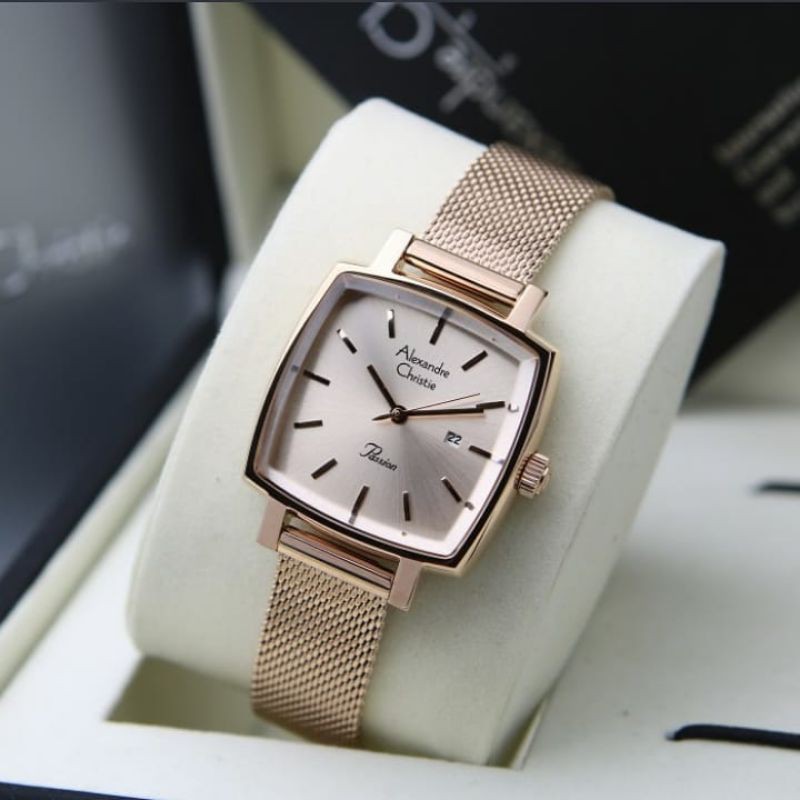 Jam Tangan Alexander Christie Wanita Full Rosegold ac2849