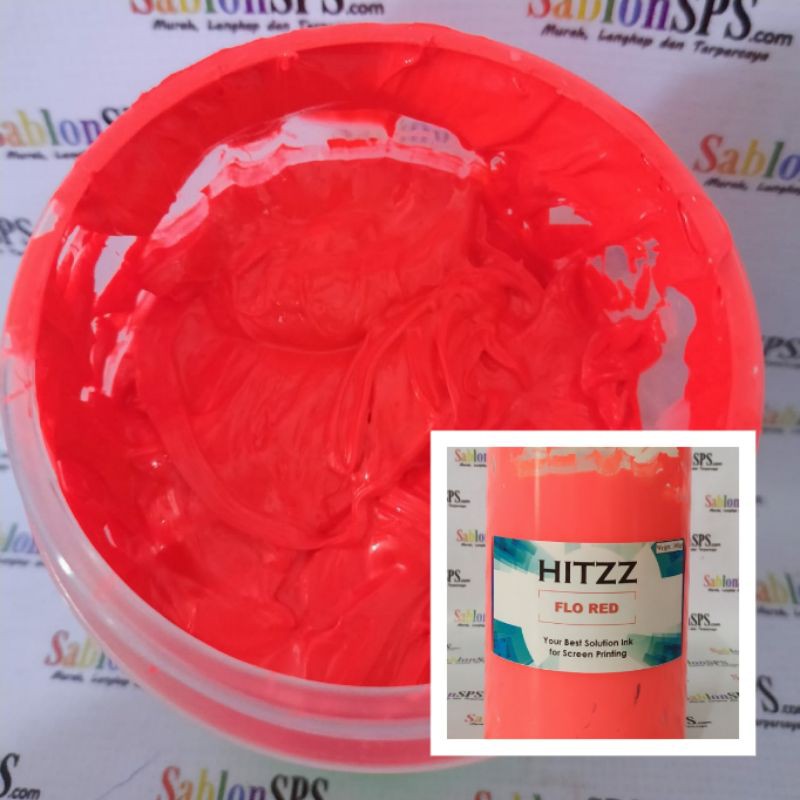 TINTA SABLON PLASTISOL HITZZ FLO RED 1KG