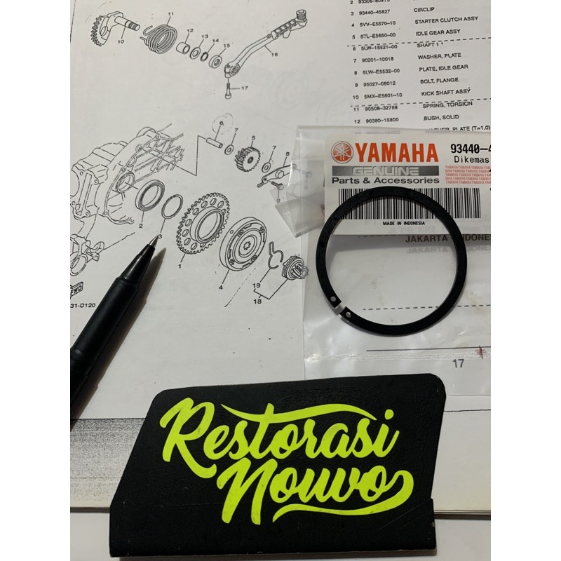 Circlip nouvo mio original clip gear stater nouvo mio circlip gir stater clip oneway mio nouvo ori