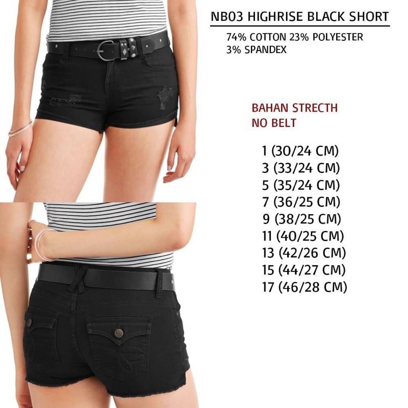 Celana Pendek Wanita No Boundaries 03 Highrise