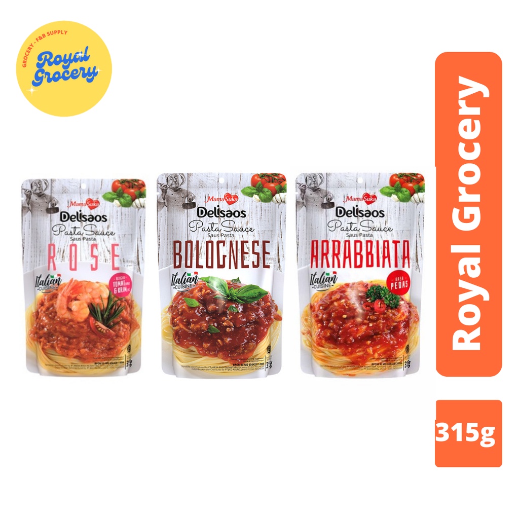 

MamaSuka Delisaos Bumbu Saus Spaghetti Bolognese Creamy Rose Spicy Arrabbiata