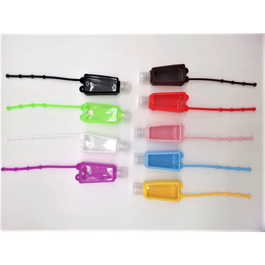 BOTOL GANTUNGAN HAND SANITIZER 30ML FLIPTOP SILICONE / BOTOL HOLDER HAND SANITIZER ANAK 30ML