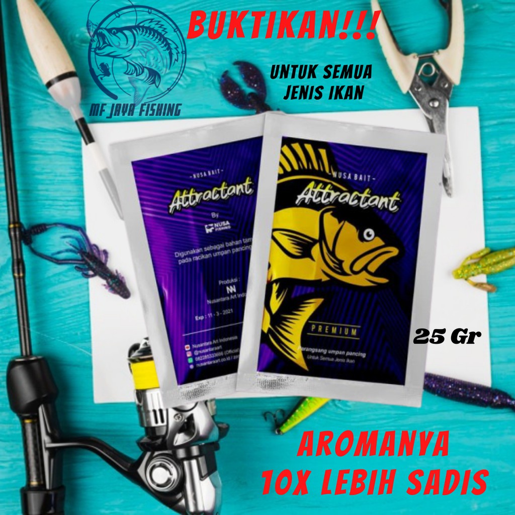 Umpan Ikan Mas Lele Parin Bawal Dll Atractant Semua Jenis Ikan Aroma Specialist Amis 25gr Shopee Indonesia