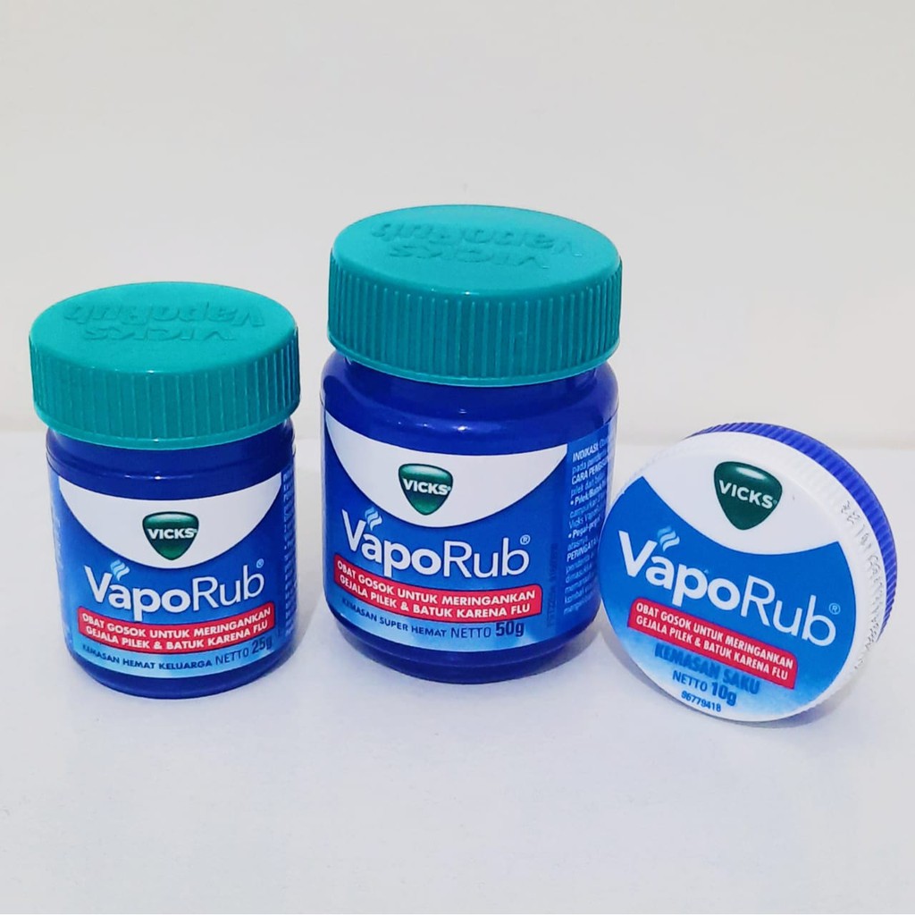 Vicks Vaporub Balsem Gosok Hangat Meringankan Batuk Pilek Karena Flu / Balsam 10g 25g 50g Vicks