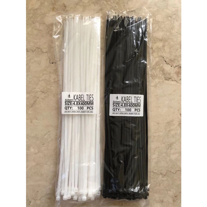 

ORGANIZER-DOCUMENT- KABEL TIES CABLE TIE 4.8 X 400MM (40CM) CV 400 KUALITAS BAIK - PUTIH -DOCUMENT-