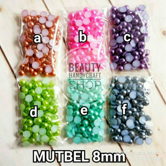 Mutbel 8MM mutiara belah [25bh]