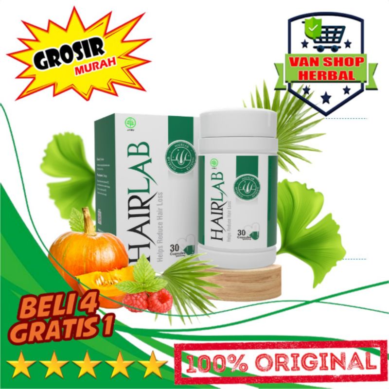 HAIRLAB ASLI ORIGINAL 100% OBAT PENUMBUH RAMBUT HERBAL BPOM HAIRLAB PENYUBUR RAMBUT DARI DALAM
