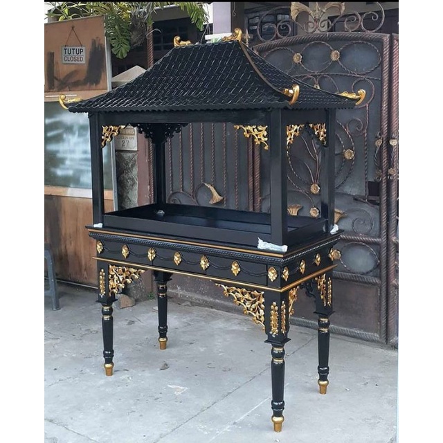 Meja Aquarium Minimalis Kayu Jati Grade A