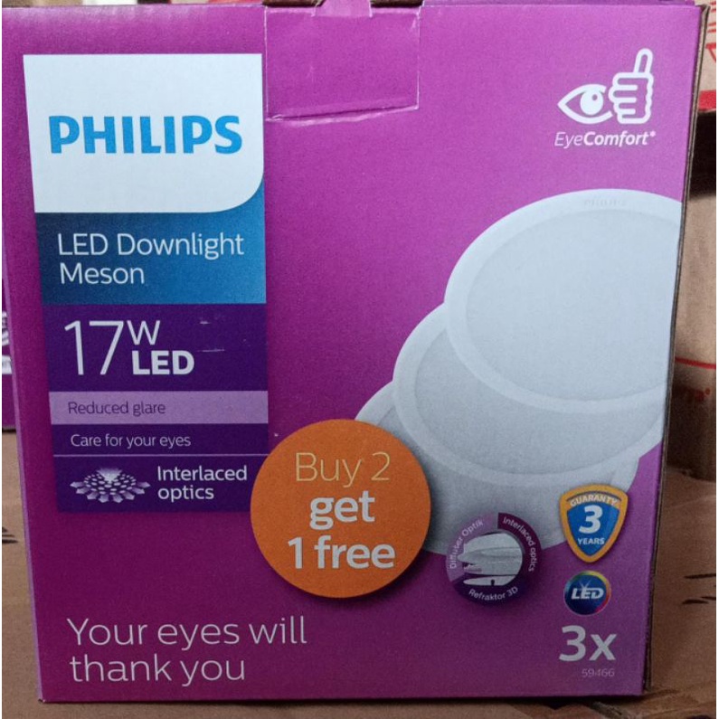 Downlight LED Inbow(IB)Philips Meson 17 Watt Beli 2 Gratis 1