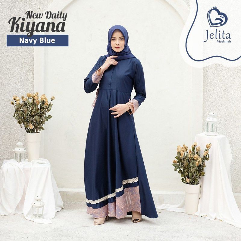 RESTOCK Gamis Katun Kiyana Ori Jelita Muslimah