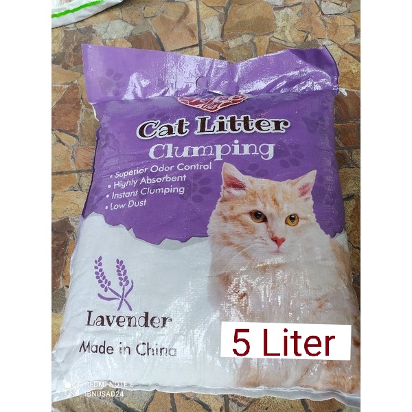 Love Cat Pasir Gumpal Wangi - 5Ltr - Litter Box Kucing - Bentonite