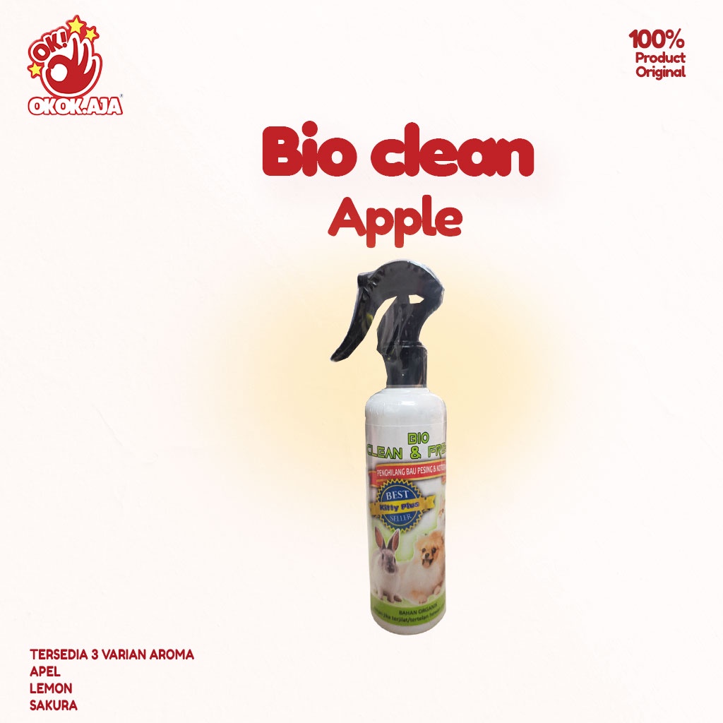 BIO CLEAN 250ml Penghilang Bau Pesing &amp; Kotoran Kucing Anjing Kelinci - Penghilang Bau