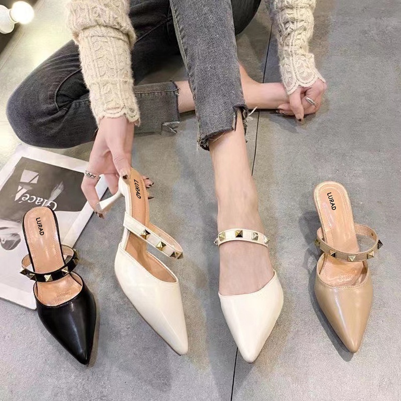 Sendal Cewek High Heels Cantik Fashionable Sepatu Sandal Wanita Hak Tinggi Modis Viral Nyaman Dipakai