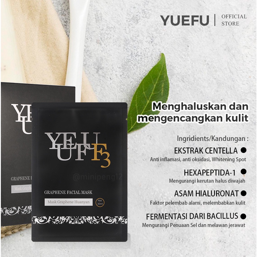 100% ORIGINAL YUEFU F3 Graphene Facial Mask masker perbaikan sel wajah Premium