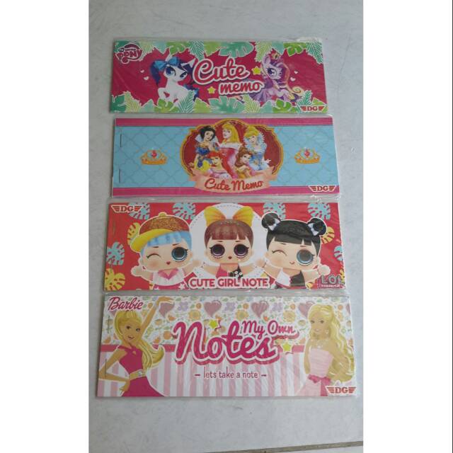 

Memo mini panjang full color. Memo tanggung berwarna . Memo karakter full color